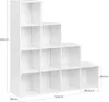 WOLTU Bücherregal mit 10 Fächern, Würfelregal, Standregal, Produktbild-Vorschau 3