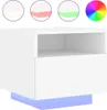 vidaXL Nočný stolík s LED osvetlením biely 40x39x37 cm Náhľad obrázku produktu 2