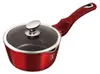 A red saucepan with a glass lid and a red handle, shown against a white background. Produktbild-Vorschau