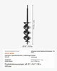 VEVOR Coclea per trapano, Ø 8x41 cm Coclea da giardino, per Anteprima dell’immagine prodotto 8