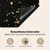 KitchenYeah© Herdabdeckplatte Goldene Flocken auf schwarzem Produktbild-Vorschau 5