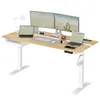 A standing desk setup with two monitors, laptops, a lamp, and accessories. Produktbild-Vorschau
