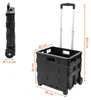 Chariot de courses pliable noir jusqu'à 18 kg avec Voir les images du produit 2