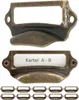 'FUXXER® - 10x Etiketten-Fenster Griffe, Messing Antik Produktbild-Vorschau 5