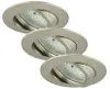 3 x LED inbouwspot rond, mat nikkel, IP23, 3 x 6,5W module, Productafbeelding-voorbeeld 1