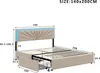Fortuna Lai Polsterbett 140x200 cm mit LED-Beleuchtung und Produktbild-Vorschau 6
