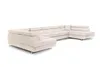 A large, U-shaped sectional sofa in a light beige color is shown against a white background. Podgląd zdjęcia produktu