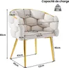 okwish Chaises pour salon, salle à manger ou maquillage, Voir les images du produit 4