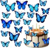Schmetterlinge Waffelkuchen Dekoration Blau Schöne Produktbild-Vorschau 1