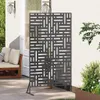 vidaXL Sichtschutz 100 x 50 x 180 cm Stahl Schwarz Produktbild-Vorschau 3