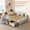 Letto imbottito matrimoniale INONEFT, 140x190 cm, con Anteprima dell’immagine prodotto 4