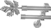 Edelstahl Look Gardinenstange Ø 20mm Wandträger 2-läufig Produktbild-Vorschau 1