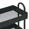 3-Etagen-Wagen Schwarz 43x34x79 cm Stahl Produktbild-Vorschau 5