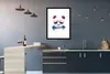 MuchoWow® Gerahmtes Poster Panda - Brille - Tropfen - Weiß Produktbild-Vorschau 5