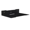 A black metal wall shelf with a cutout in the middle and a logo on the backplate. Podgląd zdjęcia produktu