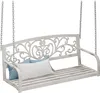 Relaxdays Hängebank, 2-Sitzer, Metall, HxBxT: 190x133x55 Produktbild-Vorschau 1