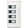vchodové dveře vidaXL bílé 100x200 cm z hliníku a PVC Náhled obrázku produktu 3