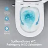doporro Hänge-WC mit Bidet Funktion Weiß Wand-WC Toilette Produktbild-Vorschau 3