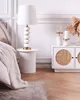 BELIANI Lampe à poser en métal blanc doré avec abat-jour en Voir les images du produit 8