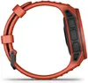 Side view of an orange smartwatch with black buttons. Produktbild-Vorschau