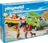 A Playmobil family van with a boat trailer on a beach. Podgląd zdjęcia produktu