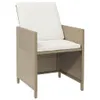 vidaXL 9-tlg. Garten-Essgruppe mit Kissen Poly Rattan Beige Produktbild-Vorschau 5