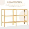 HOMCOM Badregal Standregal mit 3 Ebenen, Bambusregal, Produktbild-Vorschau 5