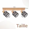ZMH Spot de plafond 3 flammes bois E14 lampe de cuisine LED Voir les images du produit 3