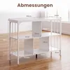 COSTWAY 2-in-1 boekenkast en console, 3 niveaus, vrijstaand Productafbeelding-voorbeeld 3