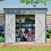 Metalen tuinschuur 242 × 120 × 192 cm, tuinhuisje met 3 Productafbeelding-voorbeeld 10