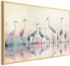 Posterpapier Poster - Birds by the Lake - herons painted in Produktbild-Vorschau 1