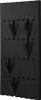 A black wall-mounted coat rack with multiple hooks. Náhled obrázku produktu