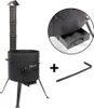 SET Feuerofen UTSCHAK von KUKMARA  mit Schornstein Ø45 cm + Produktbild-Vorschau 4