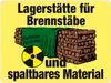 Lagerstätte für Brennstäbe - Brennholzlager Metallschild in Produktbild-Vorschau 1