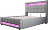 Sweiko Lit rembourré 140*200cm, Tête de lit avec étagères Voir les images du produit 4