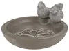 2er Set Vogeltränke aus Beton 20 cm mit Vogelfiguren – Produktbild-Vorschau 3