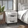 Nachttische mit Metallbeinen 2 Stk. Hochglanz-Weiß 40x30x50 Produktbild-Vorschau 2