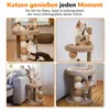 Kratzbaum Beige Katze Katzenbaum Katzenturm Produktbild-Vorschau 5