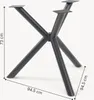 Tischgestell ‘Viserinna’ Stahl 94,5 x 94,5 x 73 cm Schwarz Produktbild-Vorschau 2