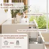 Cassettone ondulato a 6 cassetti - Bianco, elegante e Anteprima dell’immagine prodotto 9