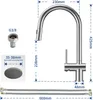 Küchenarmatur Ausziehbar Edelstahl Gebürstet, Wasserhahn Produktbild-Vorschau 7