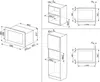 Technical drawings and dimensions of a Smeg microwave. Produktbild-Vorschau