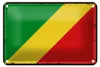 Blechschild Flagge Kongo 18x12cm Retro Flag of the Congo Produktbild-Vorschau 1