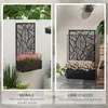 Outsunny Jardinière avec brise-vue paravent treillis pour Voir les images du produit 3
