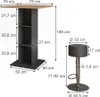 Tavolo bar alto Vicco Repose Rovere dorato/antracite 75 x Anteprima dell’immagine prodotto 2