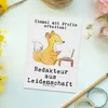 Mr. & Mrs. Panda Postkarte Redakteur Leidenschaft - Weiß - Produktbild-Vorschau 2