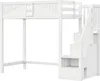 Sweiko Lit mezzanine en bois massif 90 x 200 cm, Porte de Voir les images du produit 11
