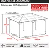 Alu-Pavillon PREMIUM 3,6x4,8 m grau Produktbild-Vorschau 3