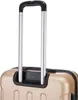 Close-up of the top part of a suitcase, focusing on the retractable handle and the top surface. Produktbild-Vorschau