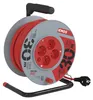 Prodlužovací kabel na bubnu 30 m / 4 zásuvky / červený / PVC / 230 V / 1 mm2 Náhled obrázku produktu